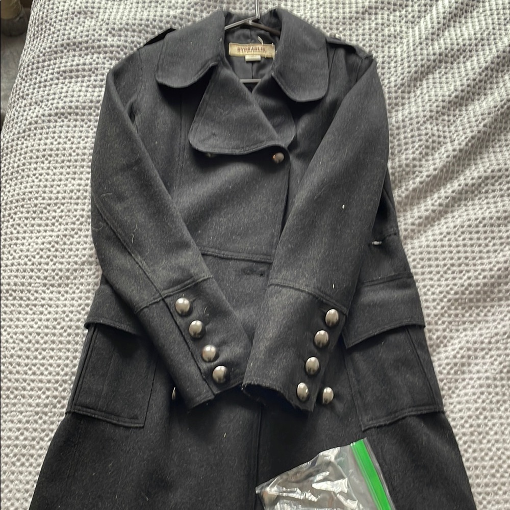 Stylish Black Military Coat